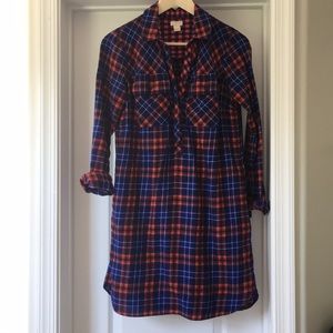 JCrew shirt flannel dress.